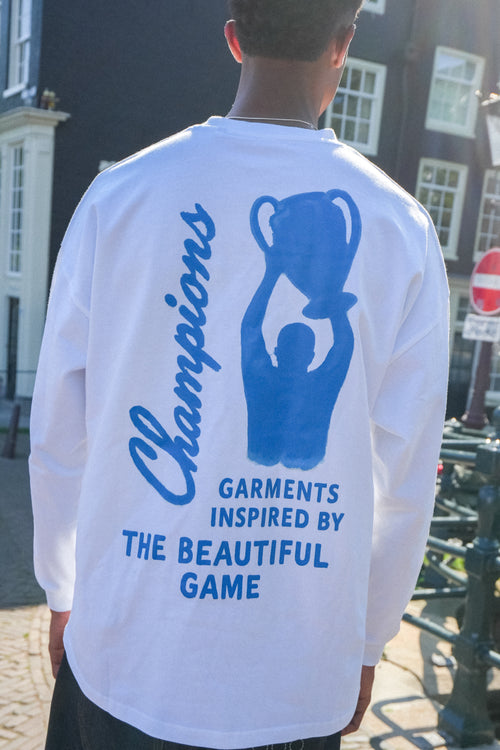 Champion Blue Longsleeve Tee (White)