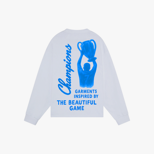 Champion Blue Longsleeve Tee (White)