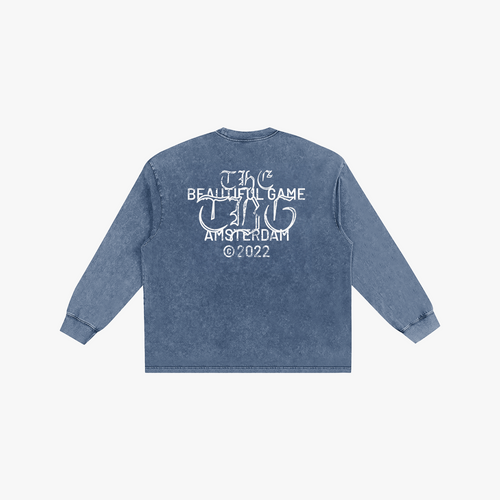 Stamp Logo Longsleeve (Washed Blue)