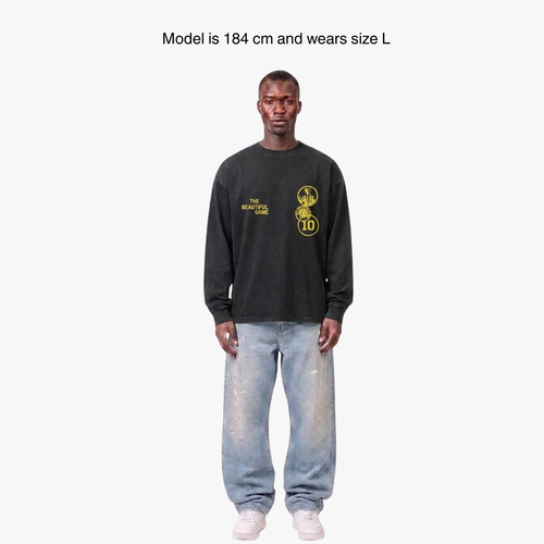Dinho Longsleeve Yellow (Washed Black)