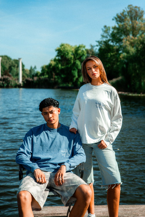 Stamp Logo Longsleeve (White)