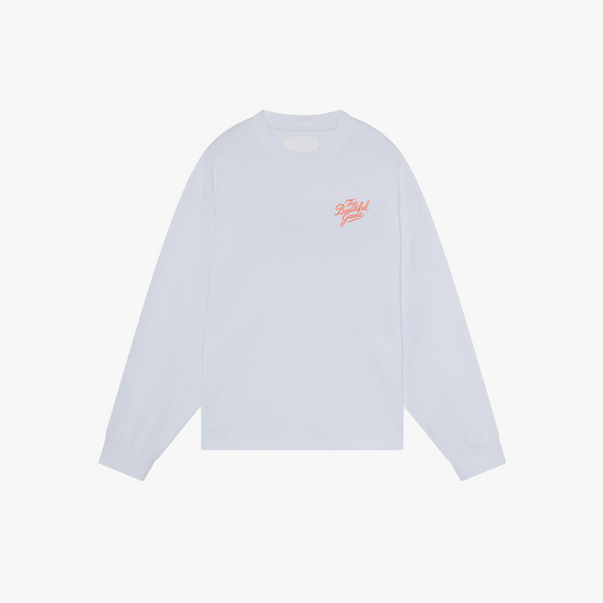 Champion Red Longsleeve Tee (White)