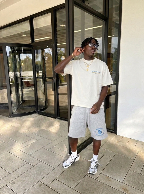 TBG Oversized Cotton Shorts (Gray)
