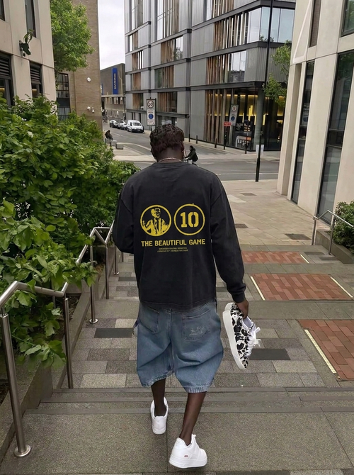 Dinho Longsleeve Yellow (Washed Black)